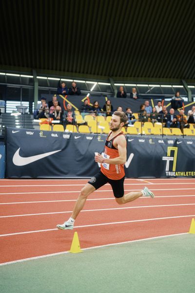 Fabian Dammermann (LG Osnabrueck) bei den Deutschen Leichtathletik-Hallenmeisterschaften am 18.02.2023 in der Helmut-Koernig-Halle in Dortmund